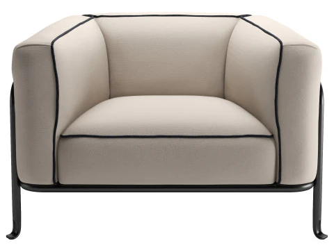 बोरिया आउटडोर आर्मचेयर 3D मॉडल