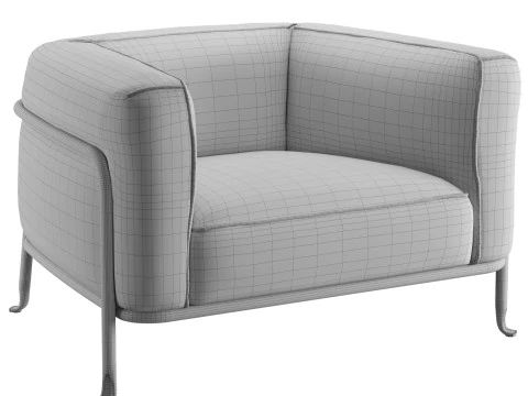 बोरिया आउटडोर आर्मचेयर 3D मॉडल