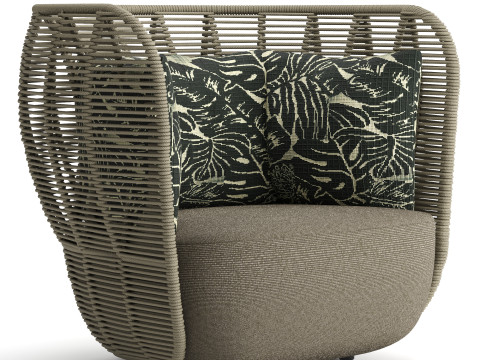 Kursi Berlengan Luar Ruang V1 Model 3D