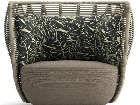 Bay Outdoor Armchair V1 3D Model