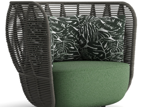 Bay Outdoor Armchair V1 3D Model