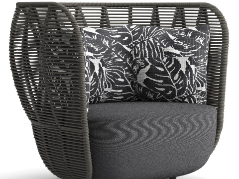 Bay Outdoor Armchair V1 3D Model