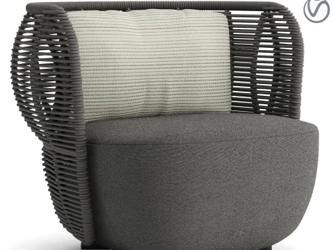 बे आउटडोर आर्मचेयर v2 3D मॉडल