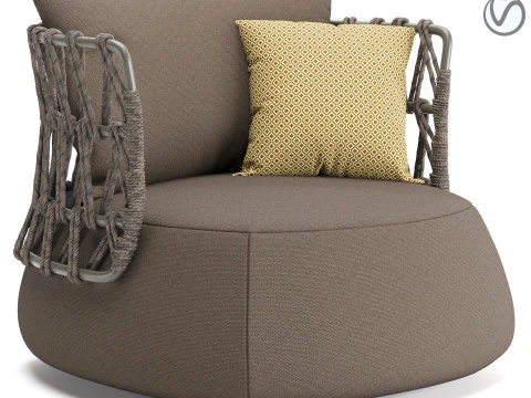 बे आउटडोर आर्मचेयर v2 3D मॉडल