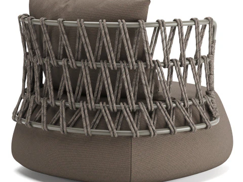 Bay Outdoor Armchair v2 3D Model