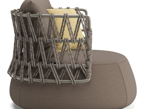 Bay Outdoor Armchair v2 3D Model