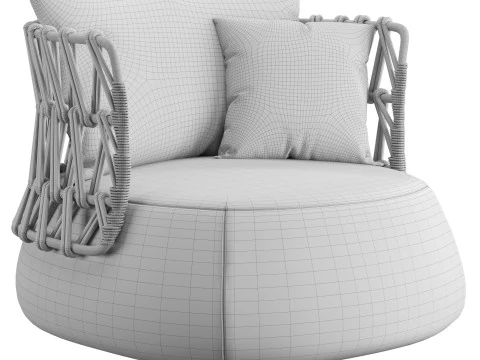 Bay Outdoor Armchair v2 3D Model
