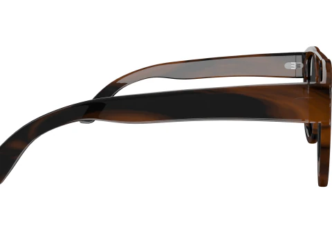 Stylish Eyewear Tortoise Shell Sunglasses Low-poly 3D Model