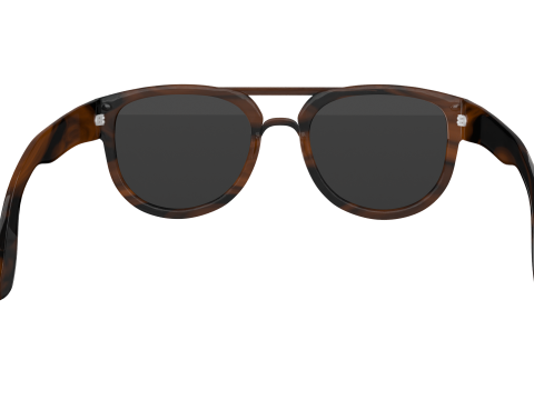 Stylish Eyewear Tortoise Shell Sunglasses Low-poly 3D Модель