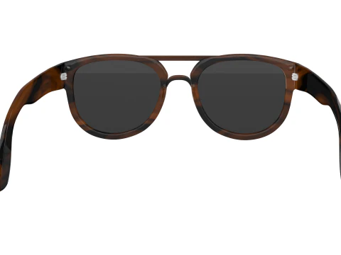 Stylish Eyewear Tortoise Shell Sunglasses Low-poly 3D Model
