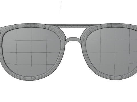 Stylish Eyewear Tortoise Shell Sunglasses Low-poly 3D Модель