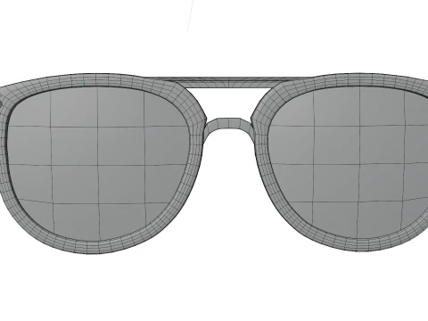 Stylish Eyewear Tortoise Shell Sunglasses Low-poly 3D Model