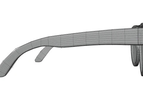 Stylish Eyewear Tortoise Shell Sunglasses Low-poly 3D Model