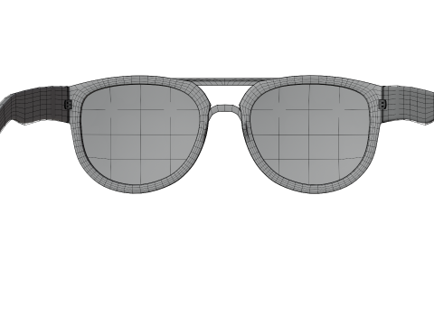 Stylish Eyewear Tortoise Shell Sunglasses Low-poly 3D Модель