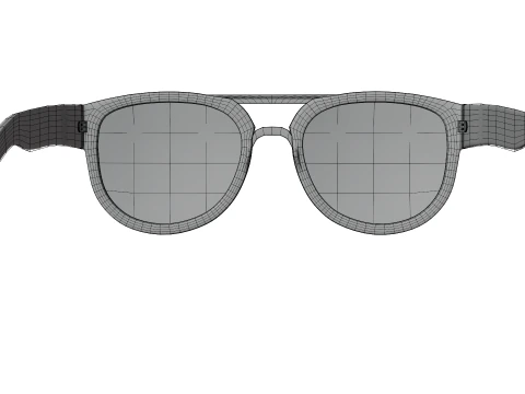Stylish Eyewear Tortoise Shell Sunglasses Low-poly 3D Model