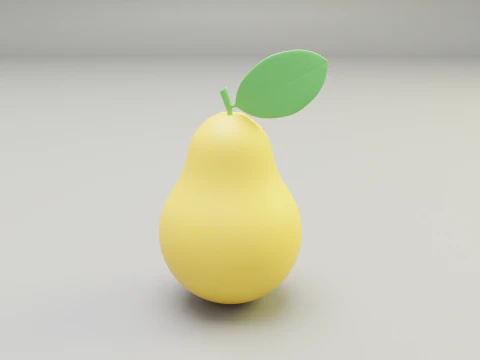 Cartoon fruit Low-poly 3D Model
