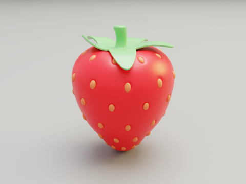Cartoon fruit Low-poly 3D Model