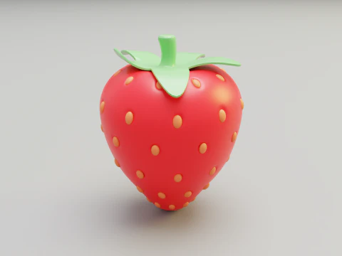 Cartoon fruit Low-poly 3D Model