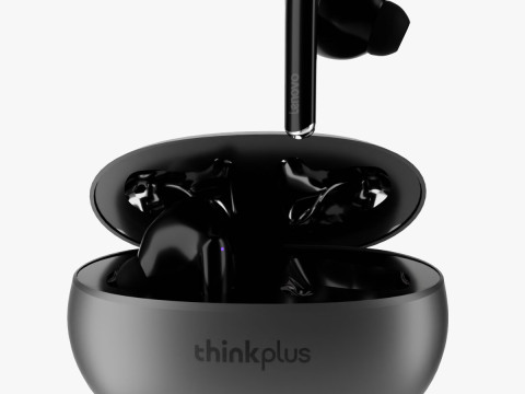 Lenovo xt88 Wireless earbuds with case 3D-Modell