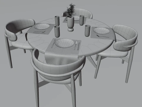 Dining Table 3D Model