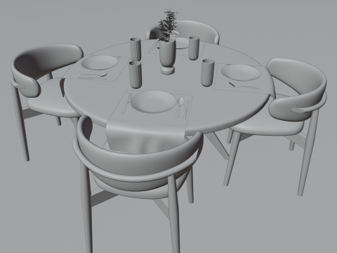 Dining Table Modello 3D