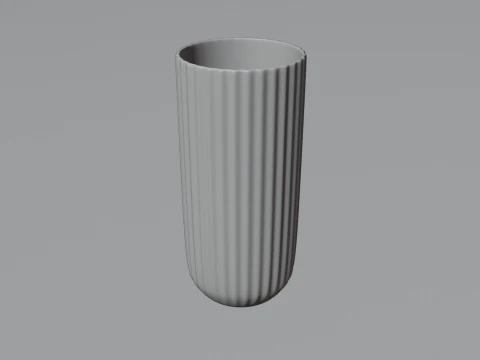 Elegant Glass Drinking Cup 3D Model