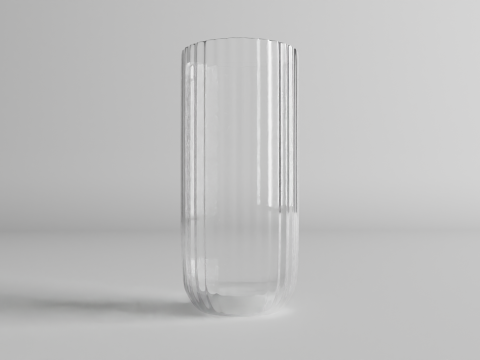 Elegant Glass Drinking Cup Modelo 3D