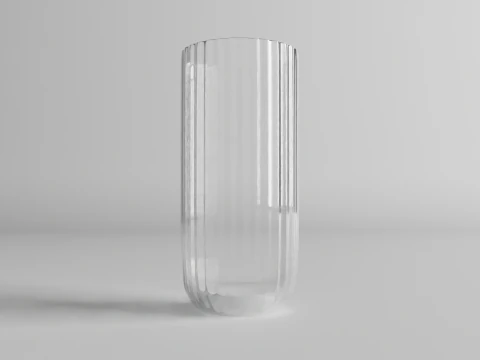 Elegant Glass Drinking Cup 3D Model