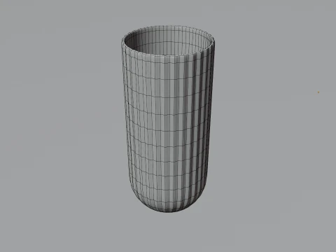 Elegant Glass Drinking Cup 3D Model