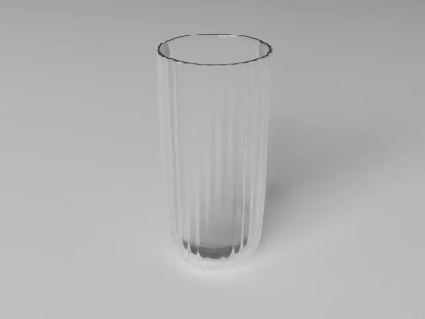 Elegant Glass Drinking Cup 3D Model