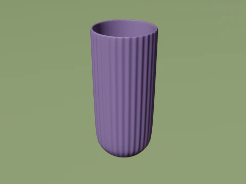 Elegant Glass Drinking Cup 3D Model