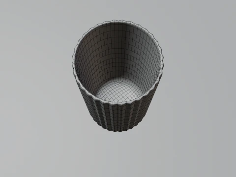 Elegant Glass Drinking Cup 3D Model