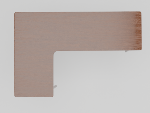 Wooden Corner Desk For Bedroom Modern Simple 3D-Modell