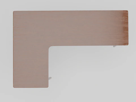 Wooden Corner Desk For Bedroom Modern Simple 3D Model