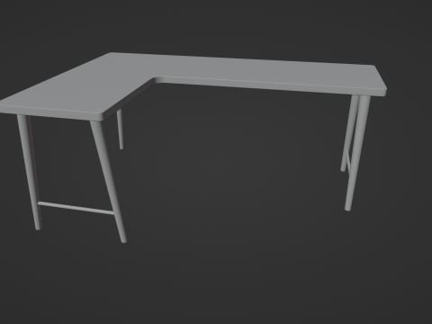 Wooden Corner Desk For Bedroom Modern Simple 3D-Modell