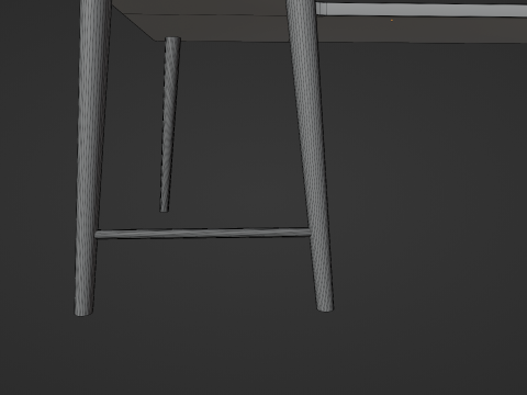 Wooden Corner Desk For Bedroom Modern Simple 3D-Modell
