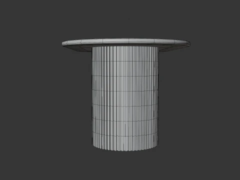 Elegant Oval Wooden Dining Table 3D Model