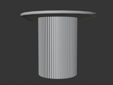 Elegant Oval Wooden Dining Table 3D Model