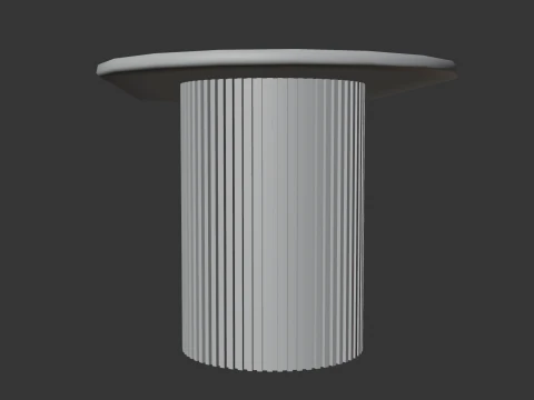 Elegant Oval Wooden Dining Table 3D Model