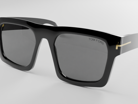 Tom F FT0711 3D Sunglasses Model Low-poly 3D Модель