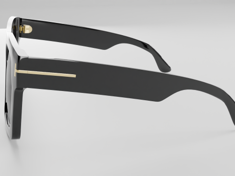 Tom F FT0711 3D Sunglasses Model Low-poly 3D Модель