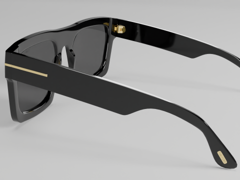 Tom F FT0711 3D Sunglasses Model Low-poly 3D Модель