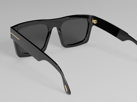 Tom F FT0711 3D Sunglasses Model Low-poly 3D Модель