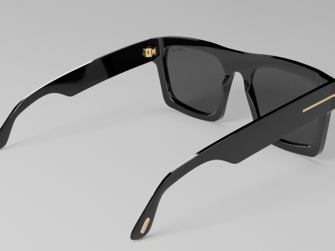 Tom F FT0711 3D Sunglasses Model Low-poly 3D Модель