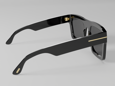Tom F FT0711 3D Sunglasses Model Low-poly 3D Модель