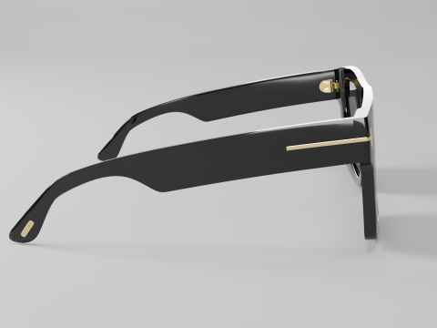 Tom F FT0711 3D Sunglasses Model Low-poly 3D Модель