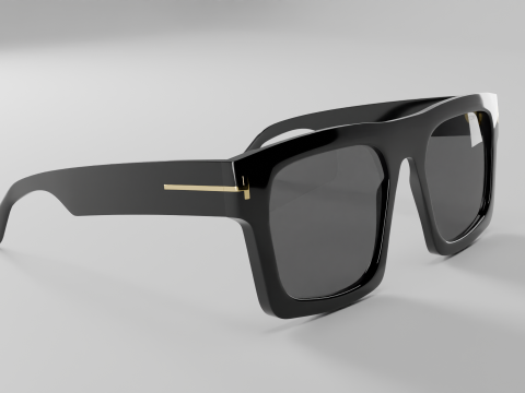 Tom F FT0711 3D Sunglasses Model Low-poly 3D Модель