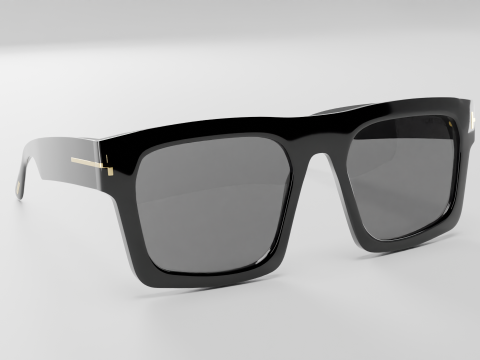 Tom F FT0711 3D Sunglasses Model Low-poly 3D Модель