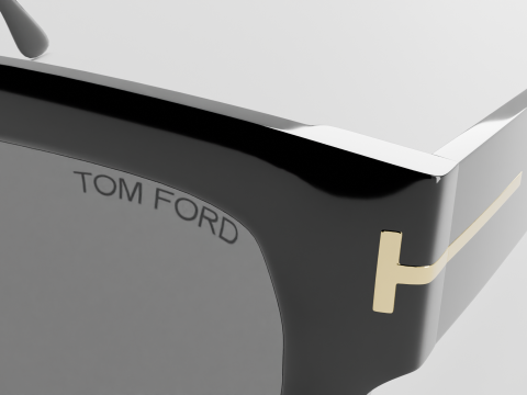 Tom F FT0711 3D Sunglasses Model Low-poly 3D Модель