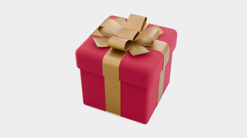 Elegant Gift Box Low-poly 3D मॉडल .c4d .max .obj .3ds .fbx .stl .blend